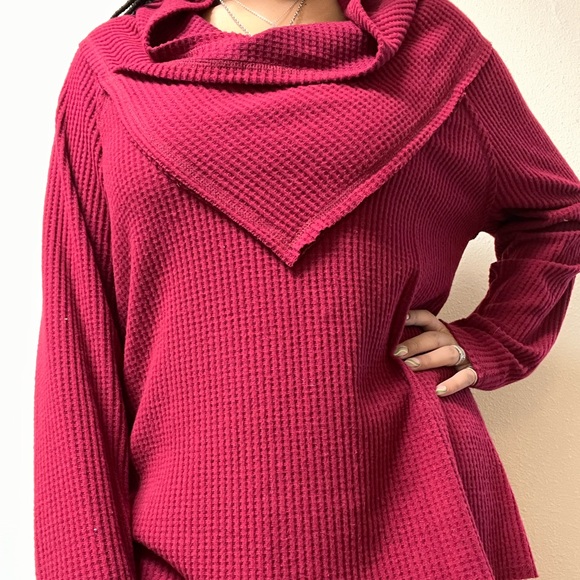 Maurices maroon/red tunic sweater - Picture 5 of 6